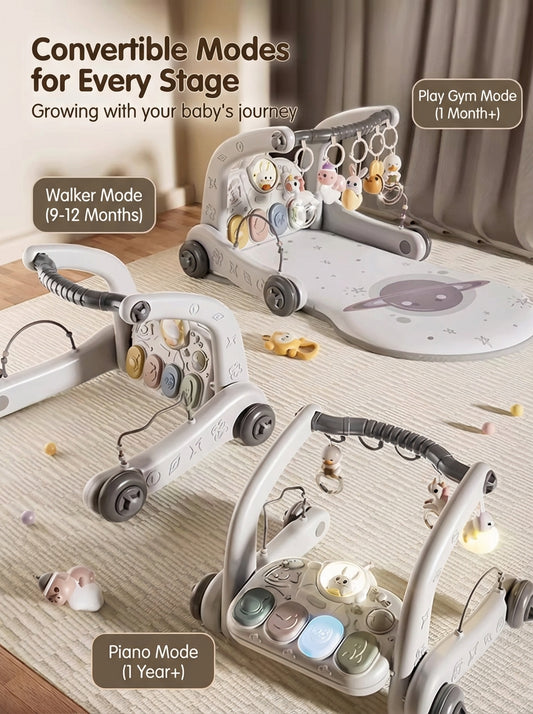 Serene Steps™ 4-in-1 Baby Activity Gym & Walker (Kick-Play Piano Edition)