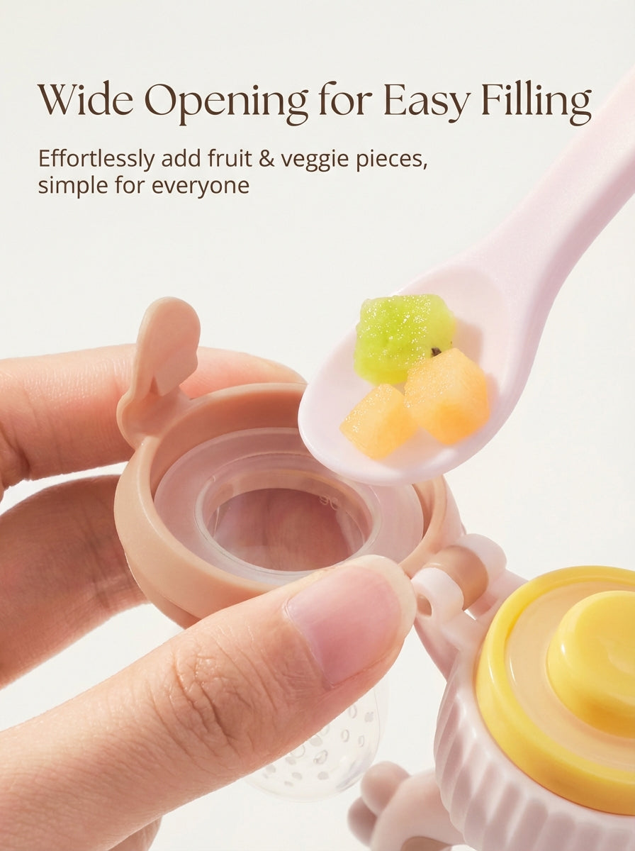 FreshBite™ Baby Fruit Feeder – Silicone Food Pacifier & First Tastes Trainer