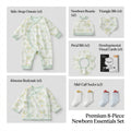 Newborn Baby Gift Set Organic Cotton Clothing Set with Hat Mittens and Gift Box