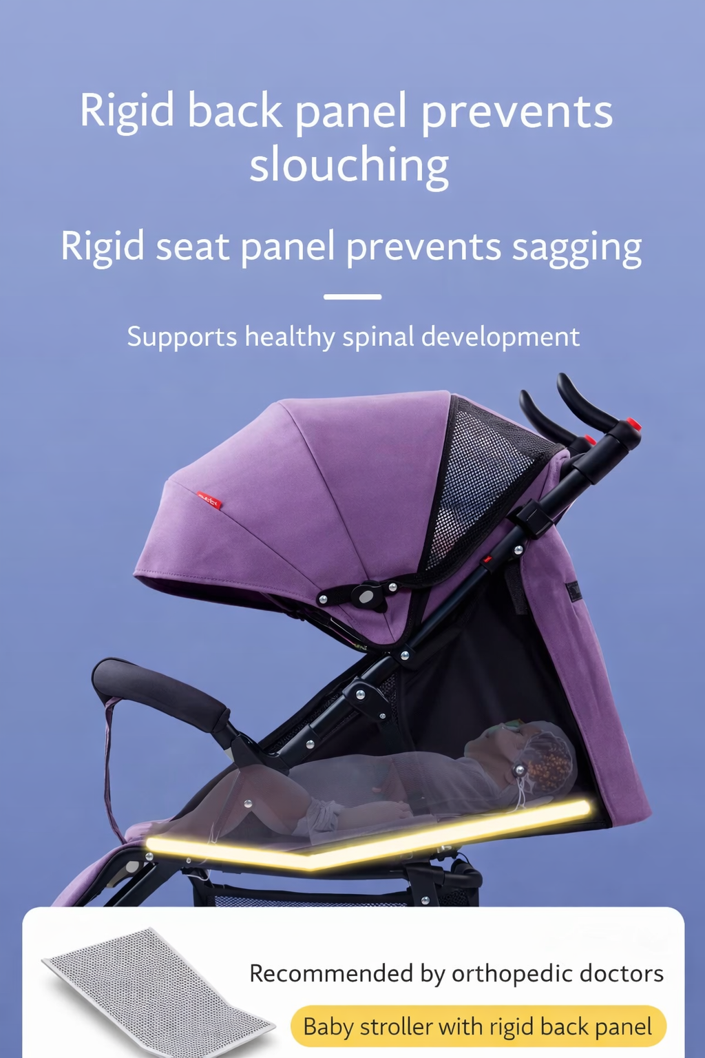 Premium Compact Stroller – Ultra-Light Reclining Travel Stroller (Newborn to 4 Years)