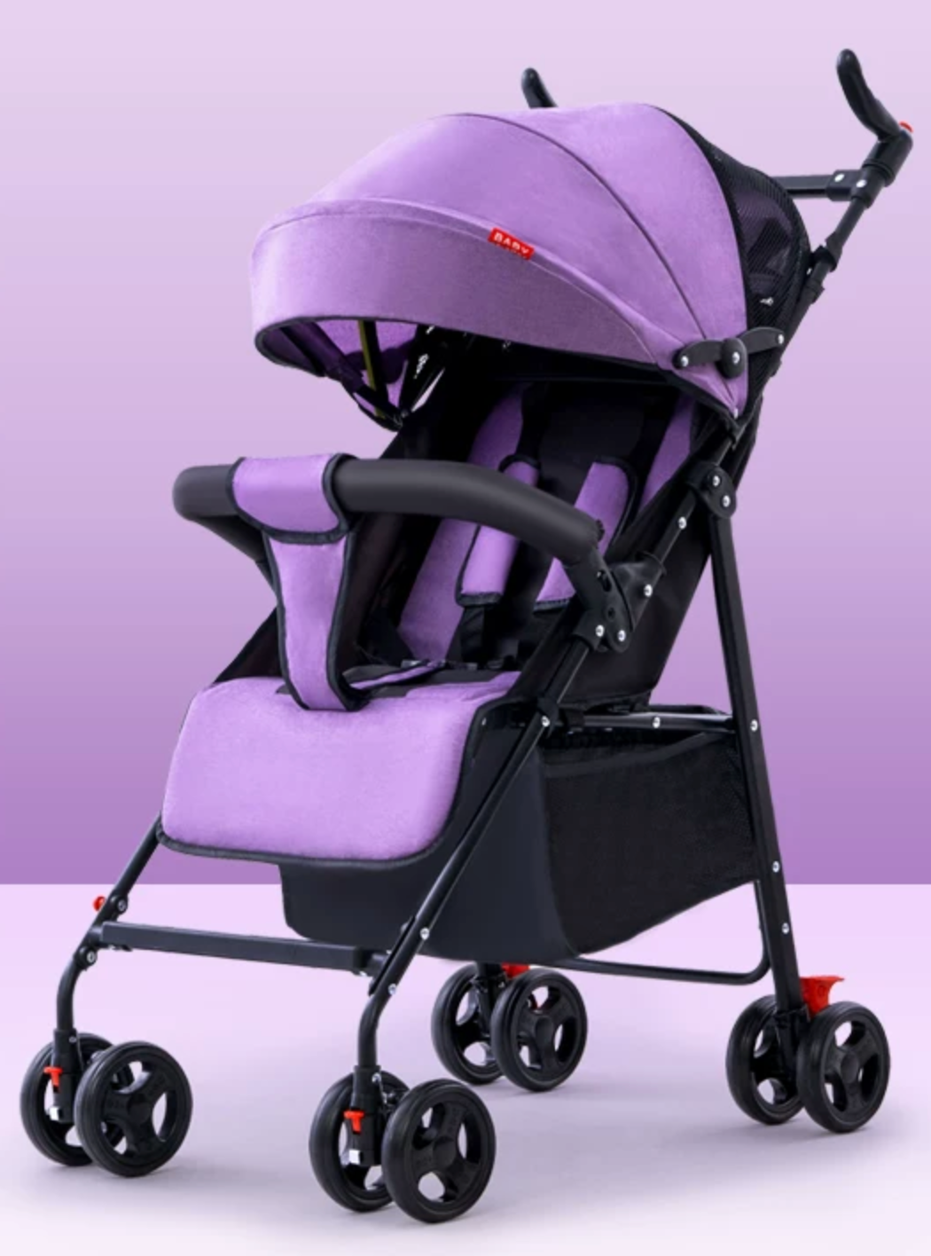 Premium Compact Stroller – Ultra-Light Reclining Travel Stroller (Newborn to 4 Years)