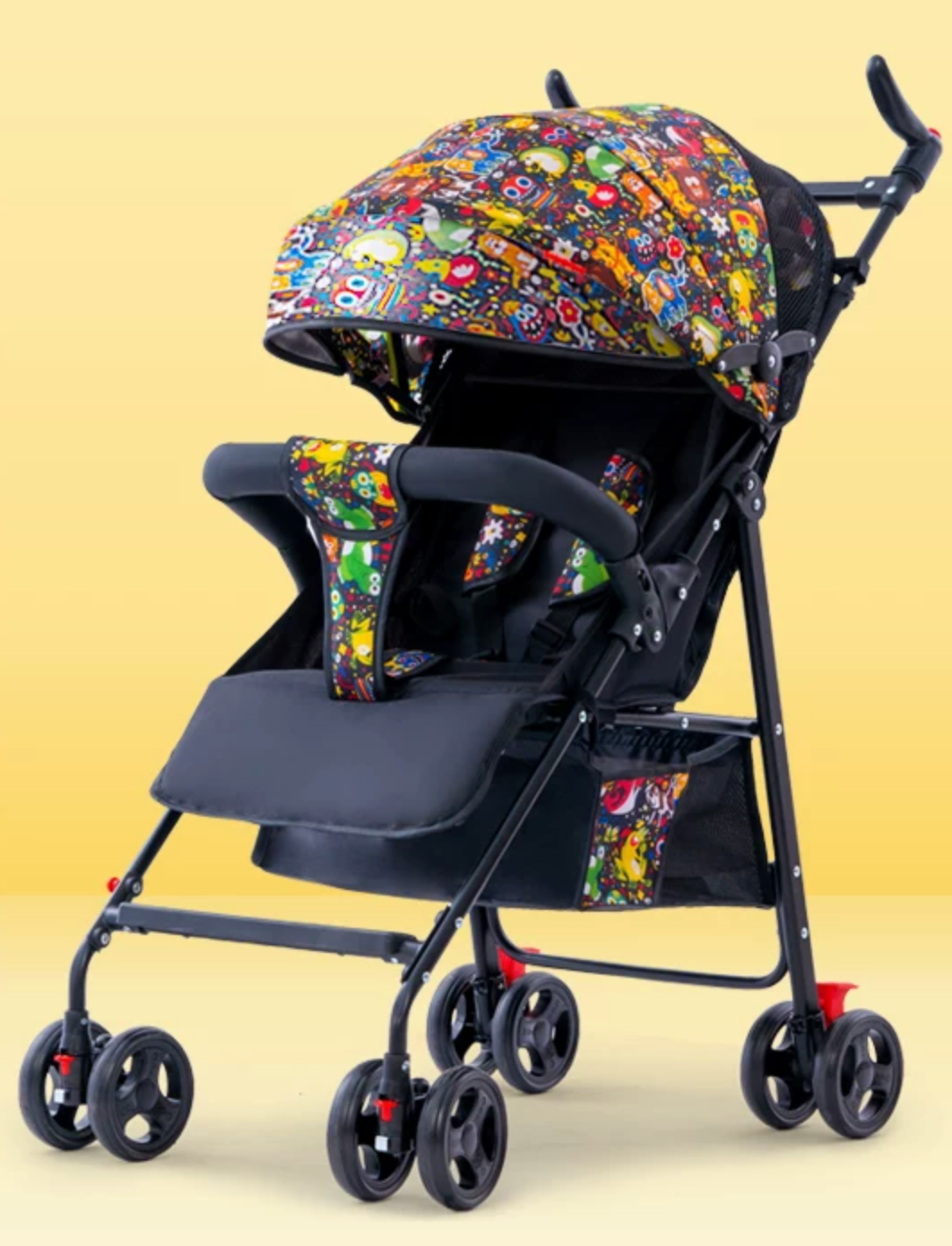 Premium Compact Stroller – Ultra-Light Reclining Travel Stroller (Newborn to 4 Years)