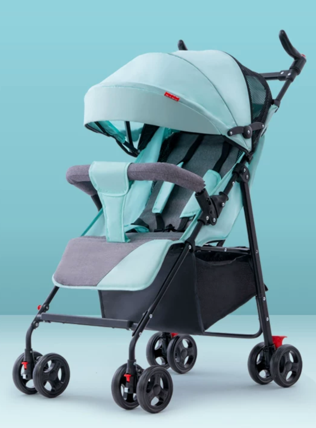 Premium Compact Stroller – Ultra-Light Reclining Travel Stroller (Newborn to 4 Years)
