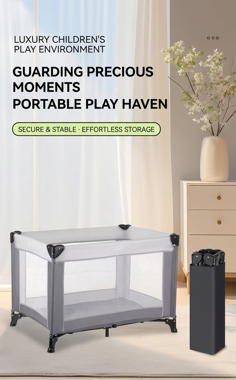 Foldable Portable Baby Playpen – Travel Crib & Safety Play Yard (Indoor & Outdoor)