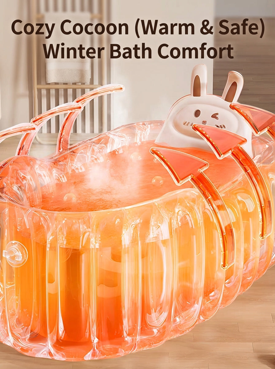 CloudBath™ Baby Inflatable Bathtub – Soft Support Bath Nest with Cushion & Drain Plug