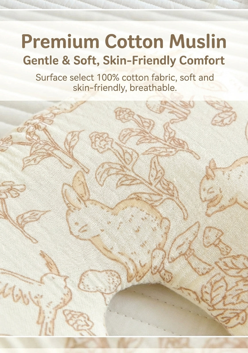 Cloud-Soft Ergonomic Baby Shaping Pillow | 100% Cotton & Silicone Support (0-12 Months)