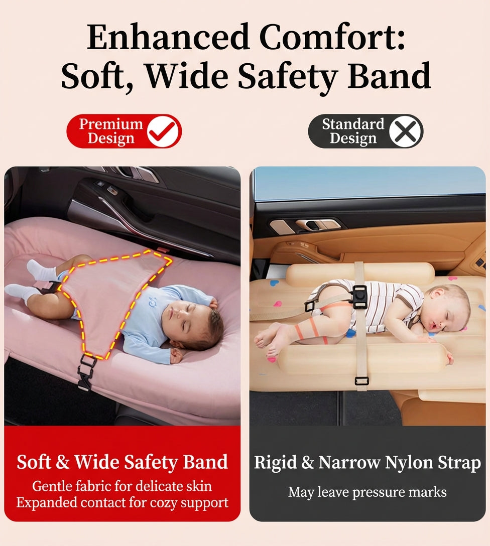 DreamRide™ Baby Car Travel Bed – Portable Backseat Sleeper & Comfort Nest for Safe Long Journeys