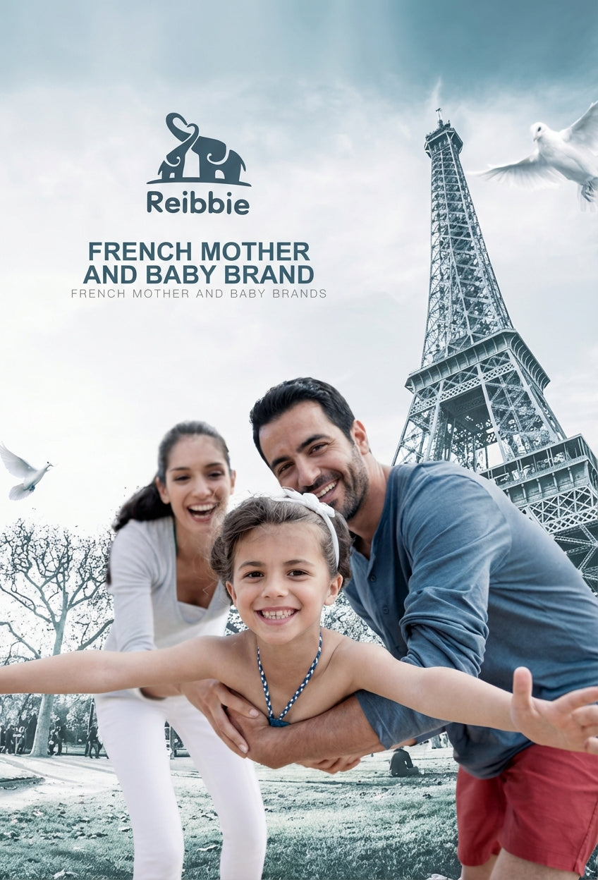 Reibbie French Newborn Baby Welcome Gift Box – Luxury Convertible Diaper Backpack & Portable Crib Set