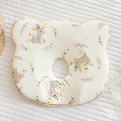 Cloud-Soft Ergonomic Baby Shaping Pillow | 100% Cotton & Silicone Support (0-12 Months)