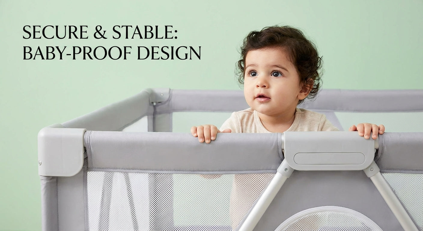 Foldable Portable Baby Playpen – Travel Crib & Safety Play Yard (Indoor & Outdoor)