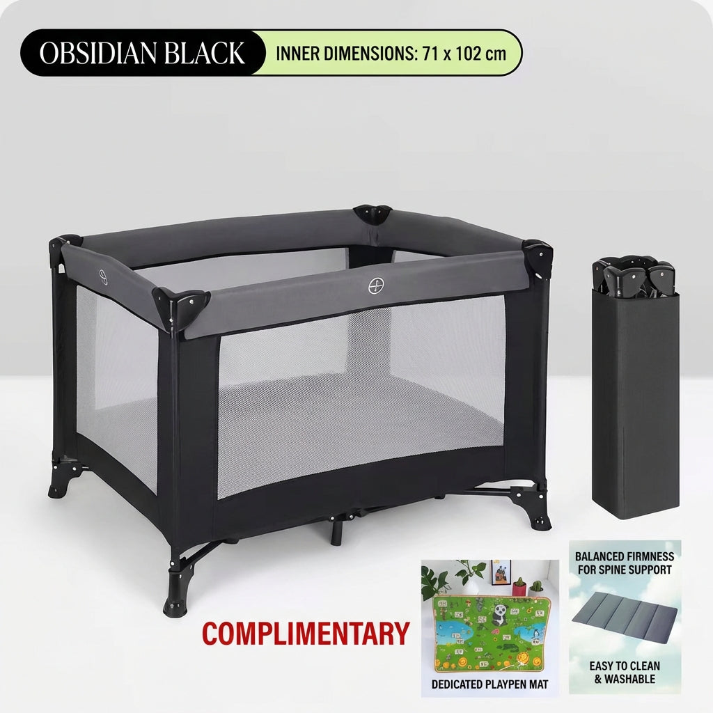 Foldable Portable Baby Playpen – Travel Crib & Safety Play Yard (Indoor & Outdoor)