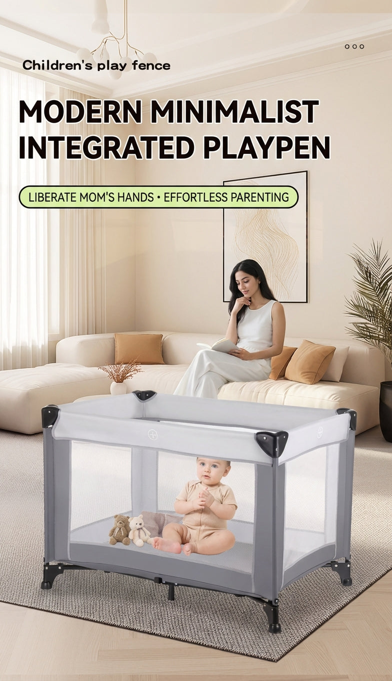 Foldable Portable Baby Playpen – Travel Crib & Safety Play Yard (Indoor & Outdoor)