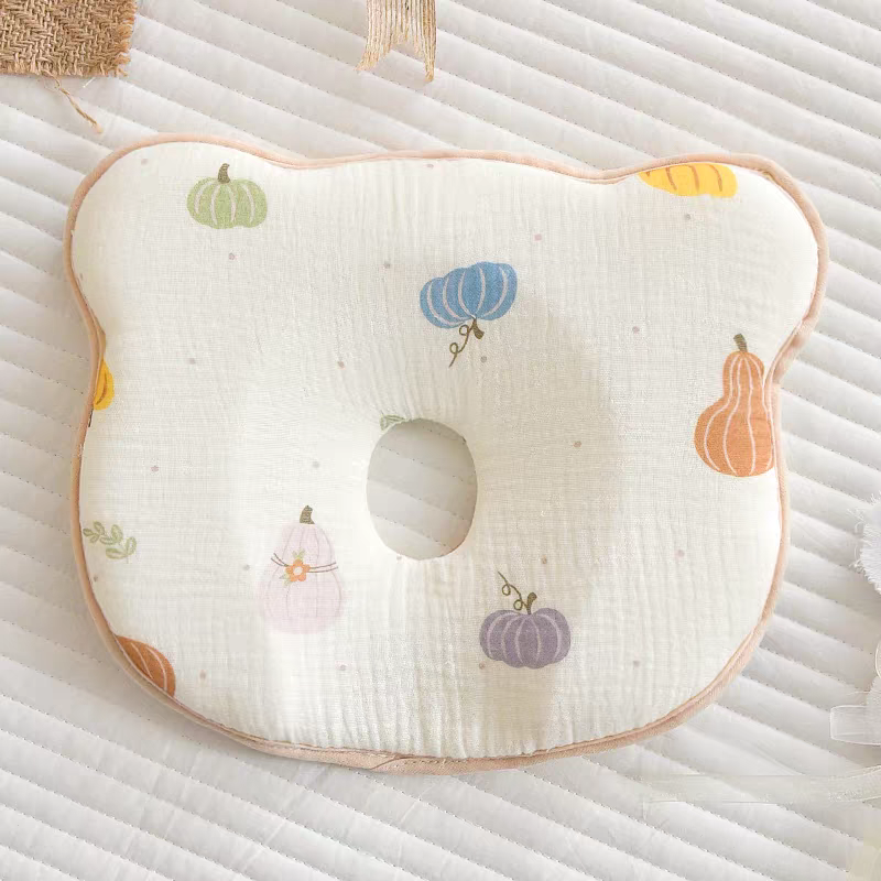 Cloud-Soft Ergonomic Baby Shaping Pillow | 100% Cotton & Silicone Support (0-12 Months)