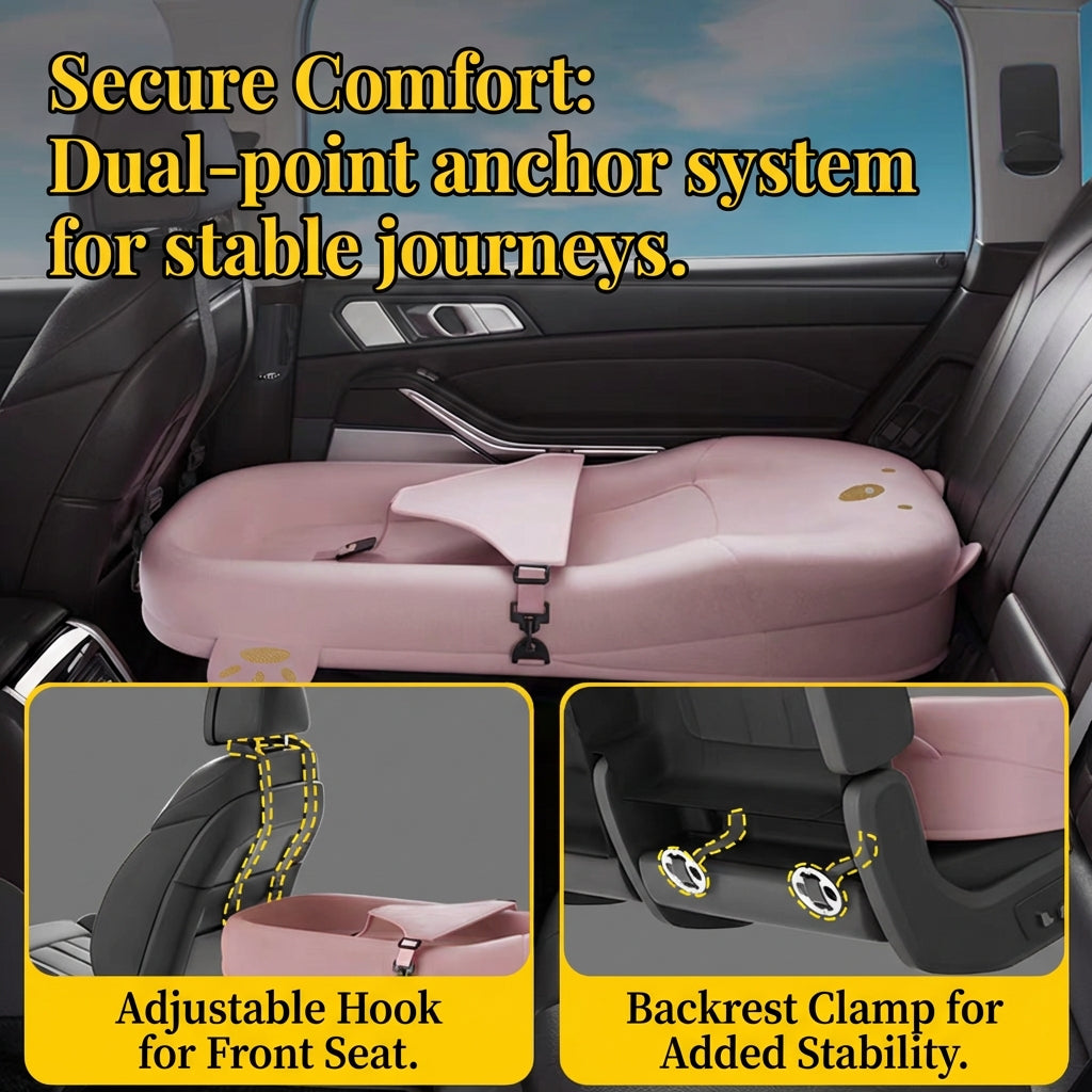 DreamRide™ Baby Car Travel Bed – Portable Backseat Sleeper & Comfort Nest for Safe Long Journeys