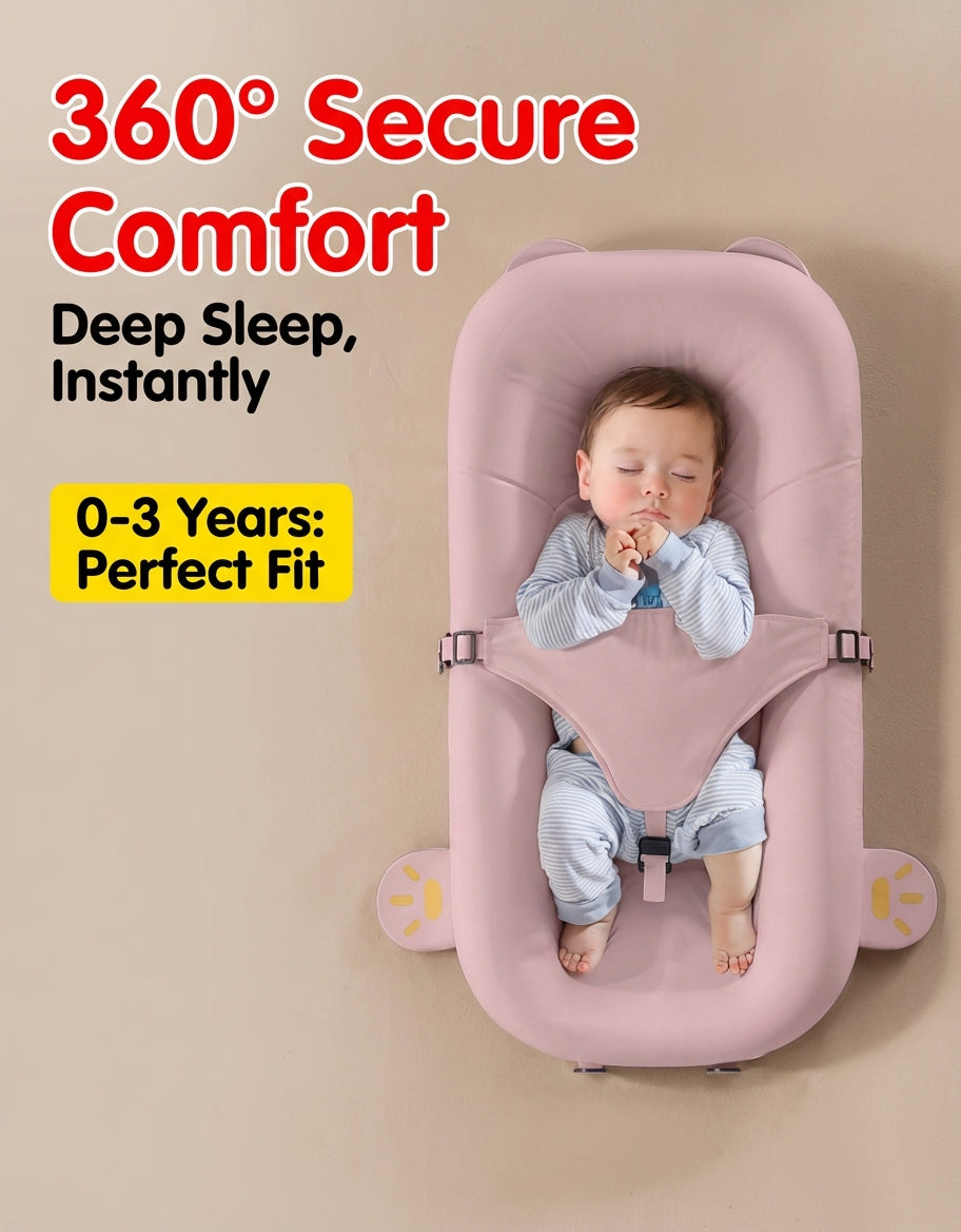 DreamRide™ Baby Car Travel Bed – Portable Backseat Sleeper & Comfort Nest for Safe Long Journeys