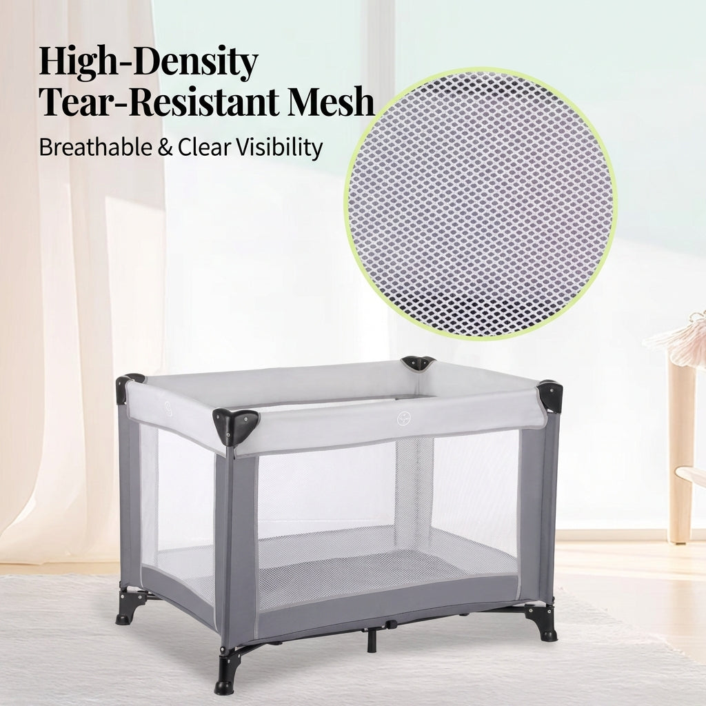 Foldable Portable Baby Playpen – Travel Crib & Safety Play Yard (Indoor & Outdoor)